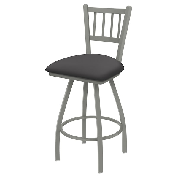 36" Swivel Bar Stool, Nickel Finish, Canter Storm Seat